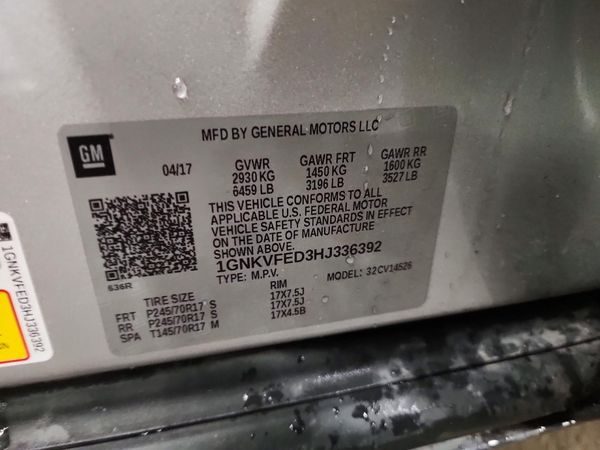 2017 CHEVROLET TRAVERSE LS