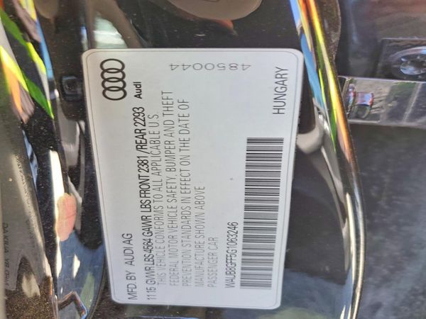 2016 AUDI A3 — VINS