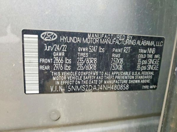 2022 HYUNDAI SANTA FE