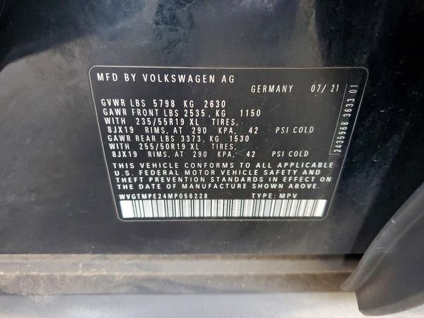 2021 VOLKSWAGEN ID.4 Pro S