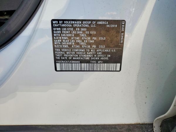 2018 VOLKSWAGEN ATLAS SE