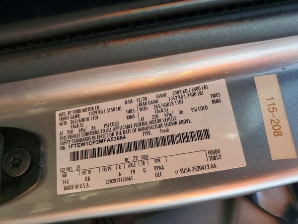 2021 FORD F150