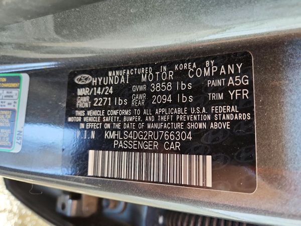 2024 HYUNDAI ELANTRA SEL w/ Convenience Pkg — VINS