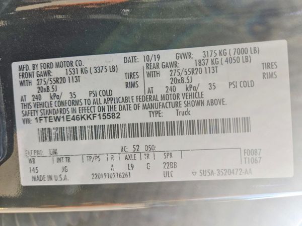 2019 FORD F150