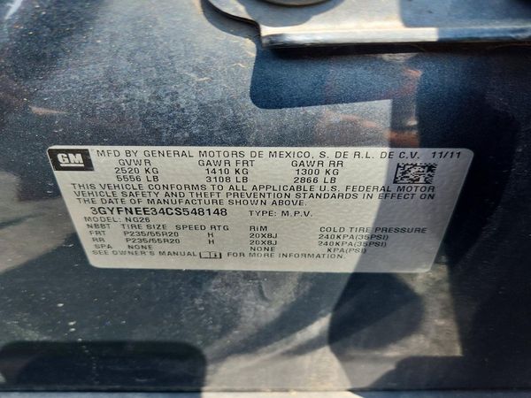 2012 CADILLAC SRX Performance