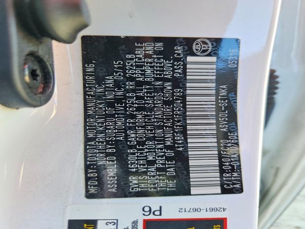 2015 TOYOTA CAMRY