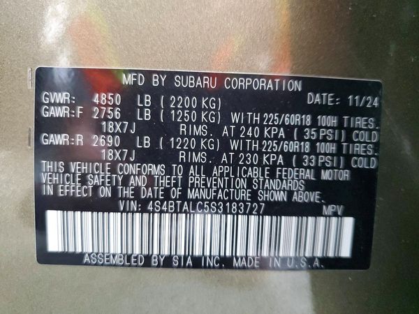 2025 SUBARU OUTBACK Onyx Edition
