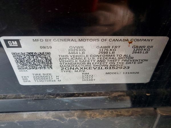 2020 CHEVROLET EQUINOX LT (1LT)