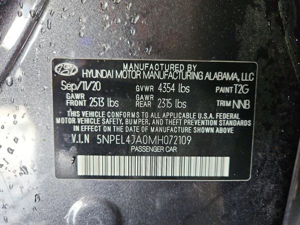 2021 HYUNDAI SONATA SEL