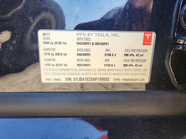 2017 TESLA MODEL S