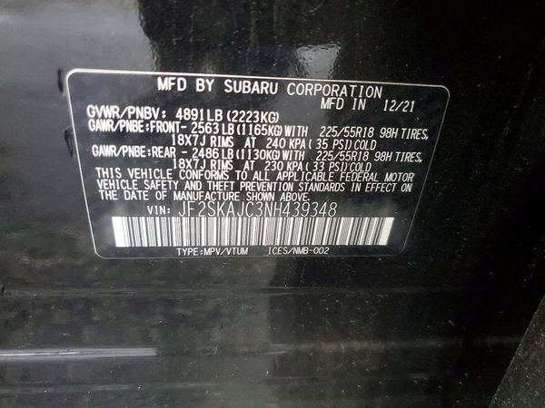 2022 SUBARU FORESTER