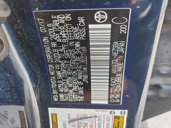 2018 TOYOTA CAMRY LE/SE/XLE/XSE