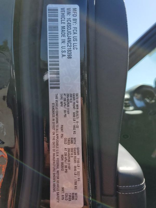 2022 DODGE DURANGO SRT 392