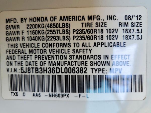 2013 ACURA RDX