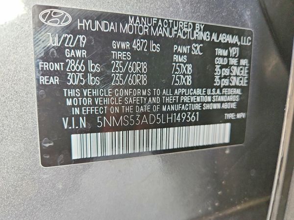 2020 HYUNDAI SANTA FE