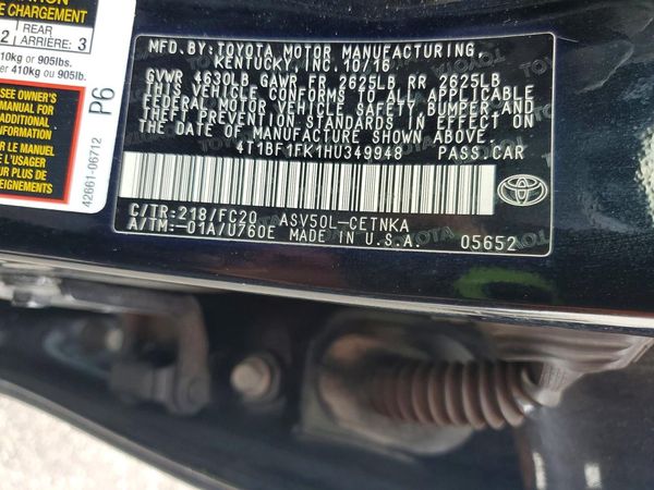 2017 TOYOTA CAMRY