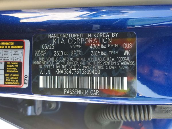 2026 KIA K5 EX