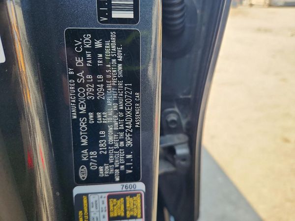 2019 KIA FORTE FE/LX/LXS — VINS