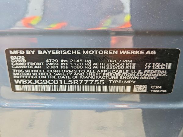 2020 BMW X1 xDrive28i — VINS