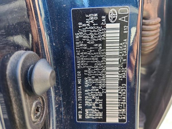 2019 TOYOTA COROLLA L/LE/SE/XLE/XSE