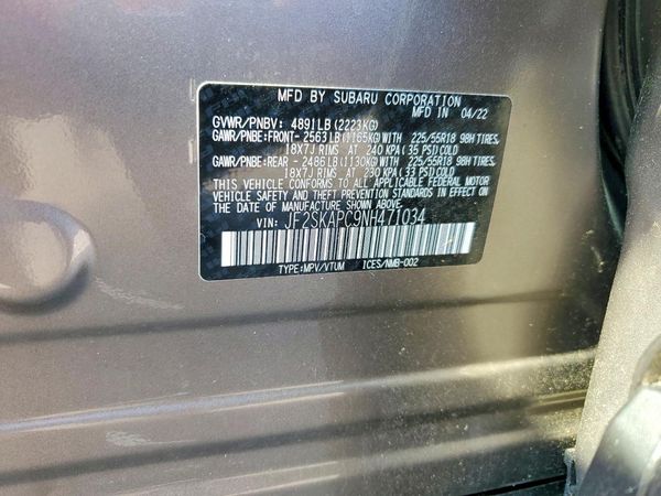 2022 SUBARU FORESTER