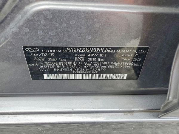 2019 HYUNDAI SONATA