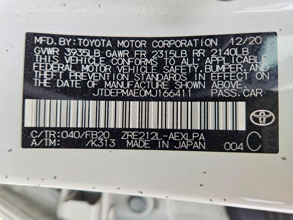 2021 TOYOTA COROLLA