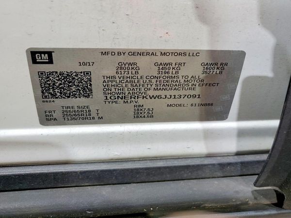 2018 CHEVROLET TRAVERSE LS