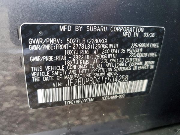 2026 SUBARU OUTBACK