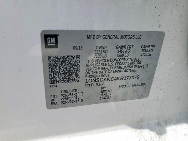 2019 CHEVROLET TAHOE