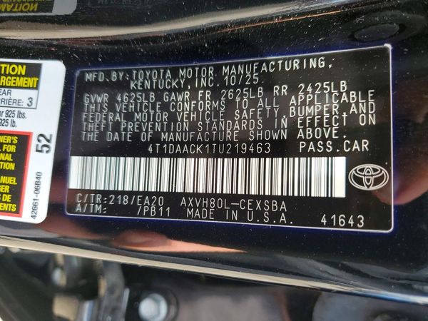2026 TOYOTA CAMRY