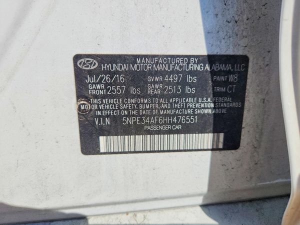 2017 HYUNDAI SONATA