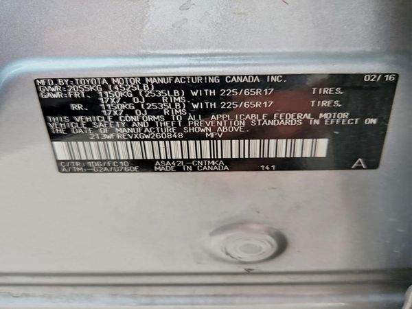 2016 TOYOTA RAV4 XLE (M Grade)
