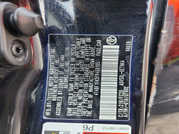 2015 TOYOTA CAMRY