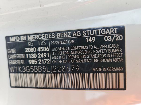 2020 MERCEDES-BENZ A AMG A35