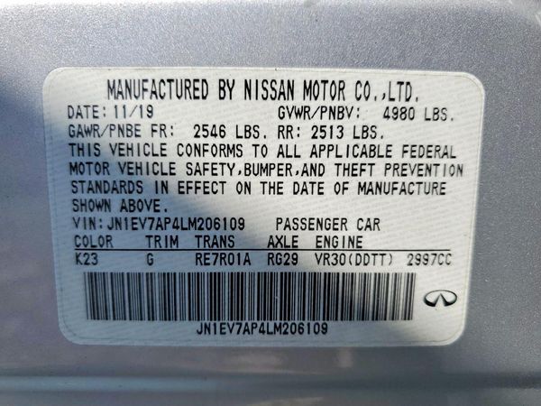 2020 INFINITI Q50