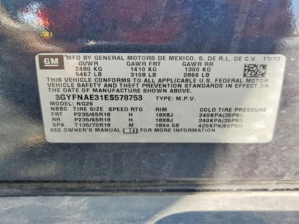 2014 CADILLAC SRX Standard