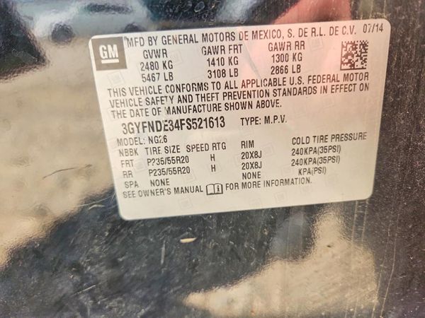 2015 CADILLAC SRX Premium — VINS