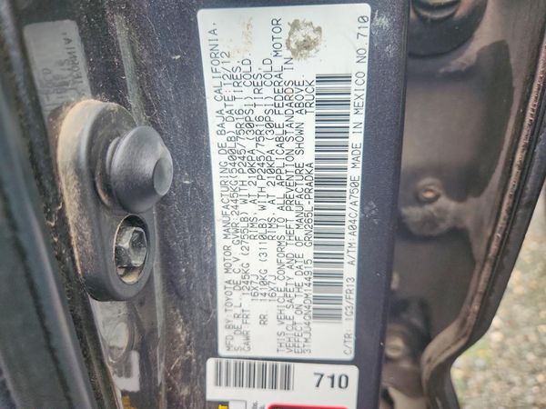 2013 TOYOTA TACOMA Delux