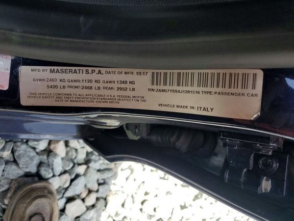 2018 MASERATI GHIBLI Sport