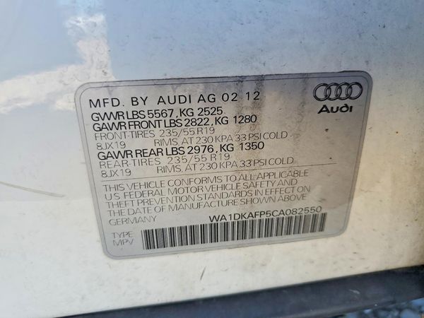 2012 AUDI Q5