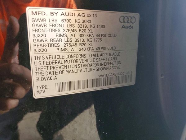 2013 AUDI Q7 Premium Plus — VINS