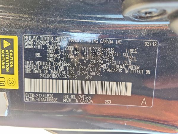 2012 LEXUS RX 350