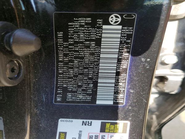 2020 TOYOTA COROLLA SE, CVT, w/Premium pkg