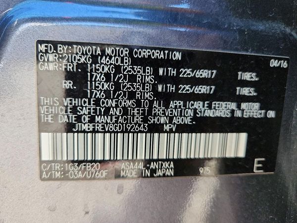 2016 TOYOTA RAV4 LE (X Grade)
