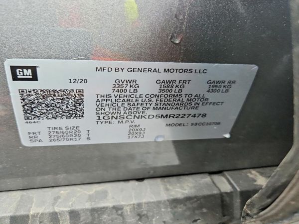 2021 CHEVROLET TAHOE LT