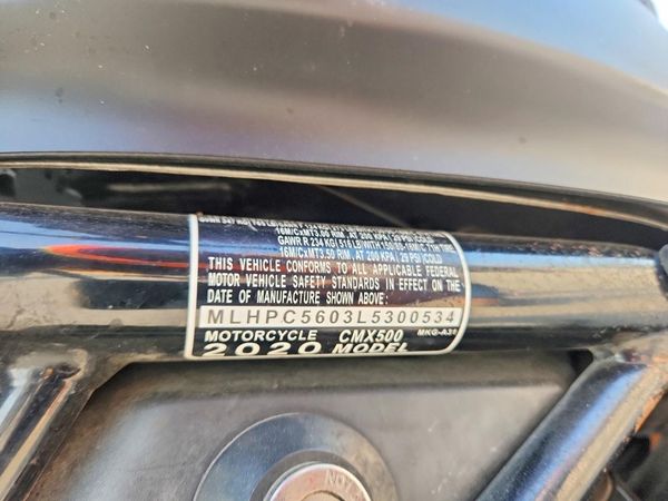 2020 HONDA CM CYCLE