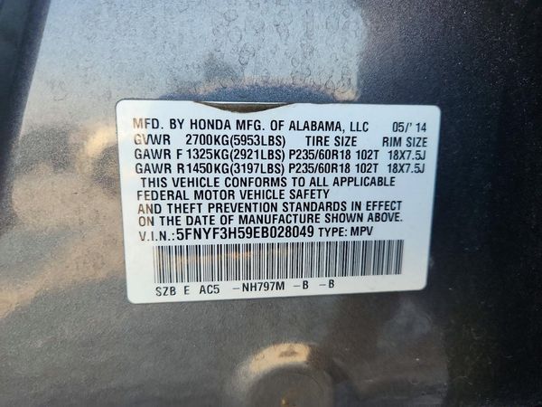 2014 HONDA PILOT EX-L