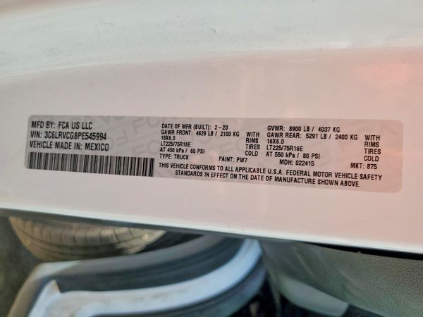 2023 RAM PROMASTER 2500