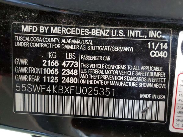 2015 MERCEDES-BENZ C 4-MATIC